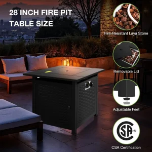 28 inch Fire Pit Table